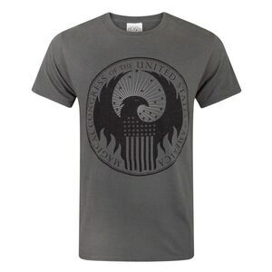Fantastic Beasts And Where To Find Them Mens MACUSA Symbol T-Shirt / Charcoal